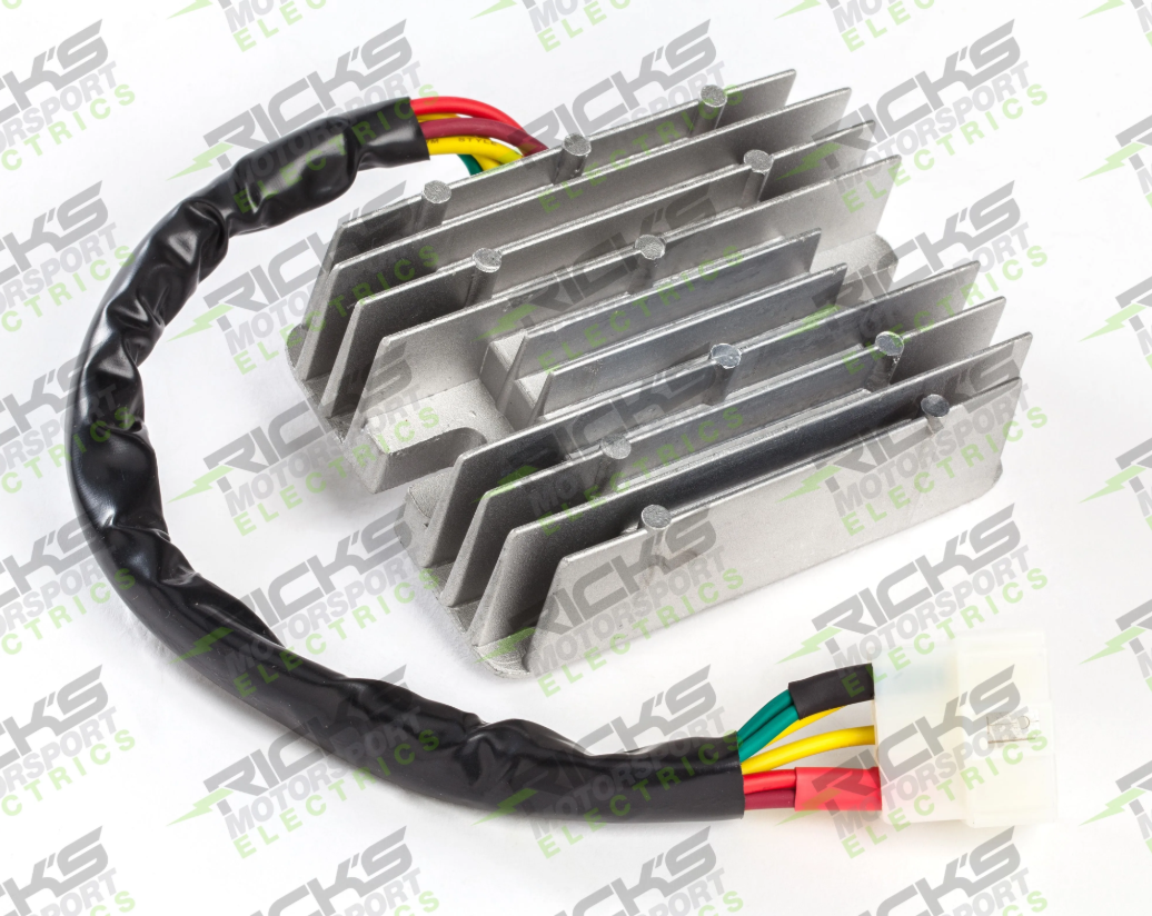 Rick's Motorsports Electrics Universal OEM Style Rectifier-Regulator for Suzuki GSX-R1000 01-04, Hayabusa '99-07, GSX-R600 '01-05, GSX-R750 '98-05 Rick's Motorsports Electrics Universal OEM Style Rectifier-Regulator for Suzuki GSX-R1000 01-04, Hayabusa '99-07, GSX-R600 '01-05, GSX-R750 '98-05